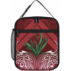 Rongoa Maori New Zealand Harakeke Lunch Bag NZ Weaving Pattern Red