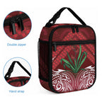 Rongoa Maori New Zealand Harakeke Lunch Bag NZ Weaving Pattern Red