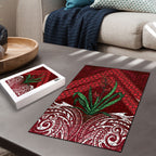 Rongoa Maori New Zealand Harakeke Puzzle NZ Weaving Pattern Red