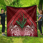 Rongoa Maori New Zealand Harakeke Quilt NZ Weaving Pattern Red