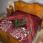 Rongoa Maori New Zealand Harakeke Quilt NZ Weaving Pattern Red