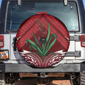 Rongoa Maori New Zealand Harakeke Spare Tire Cover NZ Weaving Pattern Red