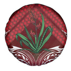 Rongoa Maori New Zealand Harakeke Spare Tire Cover NZ Weaving Pattern Red