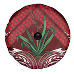 Rongoa Maori New Zealand Harakeke Spare Tire Cover NZ Weaving Pattern Red