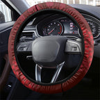 Rongoa Maori New Zealand Harakeke Steering Wheel Cover NZ Weaving Pattern Red