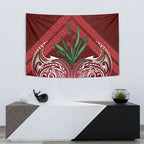 Rongoa Maori New Zealand Harakeke Tapestry NZ Weaving Pattern Red