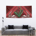 Rongoa Maori New Zealand Harakeke Tapestry NZ Weaving Pattern Red