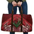Rongoa Maori New Zealand Harakeke Travel Bag NZ Weaving Pattern Red