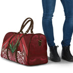Rongoa Maori New Zealand Harakeke Travel Bag NZ Weaving Pattern Red