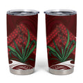 Rongoa Maori New Zealand Harakeke Tumbler Cup NZ Weaving Pattern Red