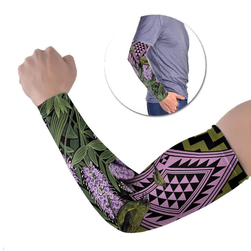 Rongoa Maori New Zealand Koromiko Arm Sleeves NZ Hebe Korimako Bellbird Poutama