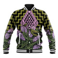 Rongoa Maori New Zealand Koromiko Baseball Jacket NZ Hebe Korimako Bellbird Poutama