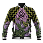 Rongoa Maori New Zealand Koromiko Baseball Jacket NZ Hebe Korimako Bellbird Poutama
