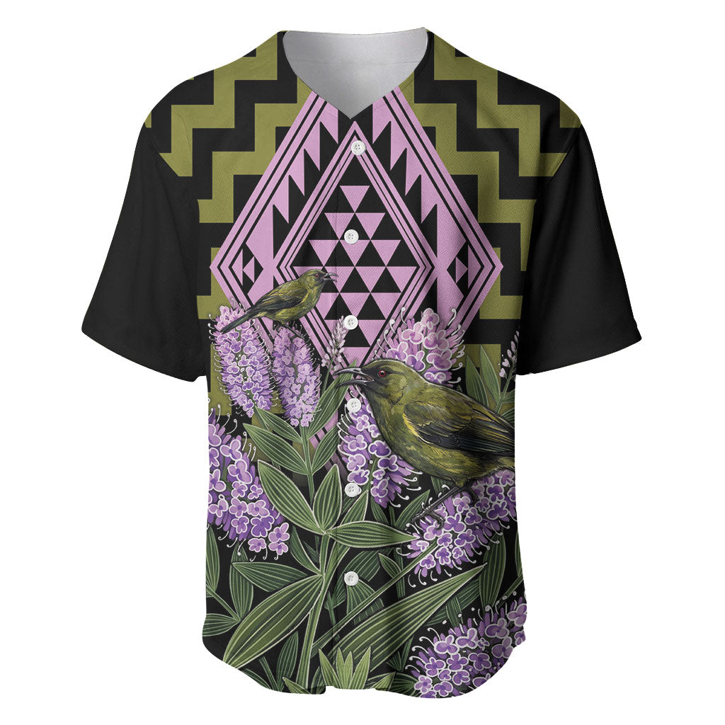 Rongoa Maori New Zealand Koromiko Baseball Jersey NZ Hebe Korimako Bellbird Poutama