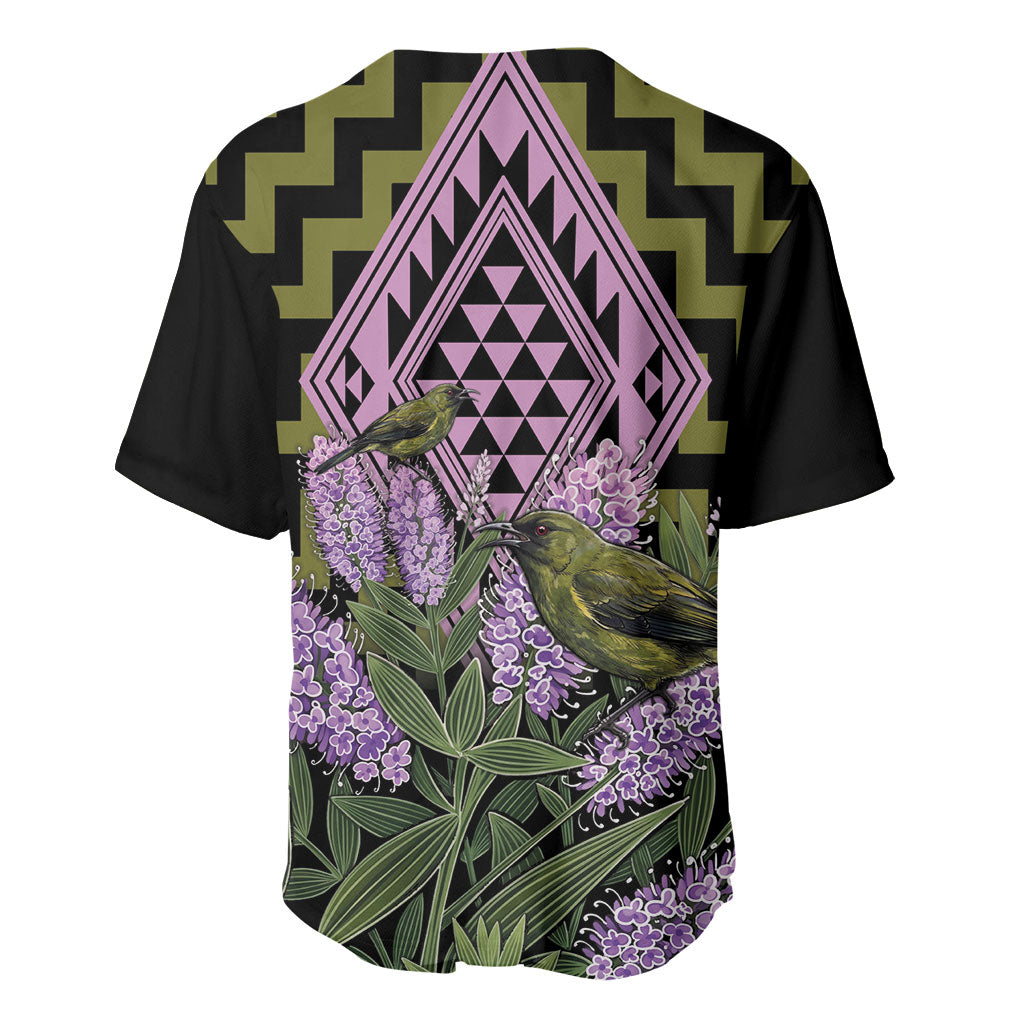 Rongoa Maori New Zealand Koromiko Baseball Jersey NZ Hebe Korimako Bellbird Poutama