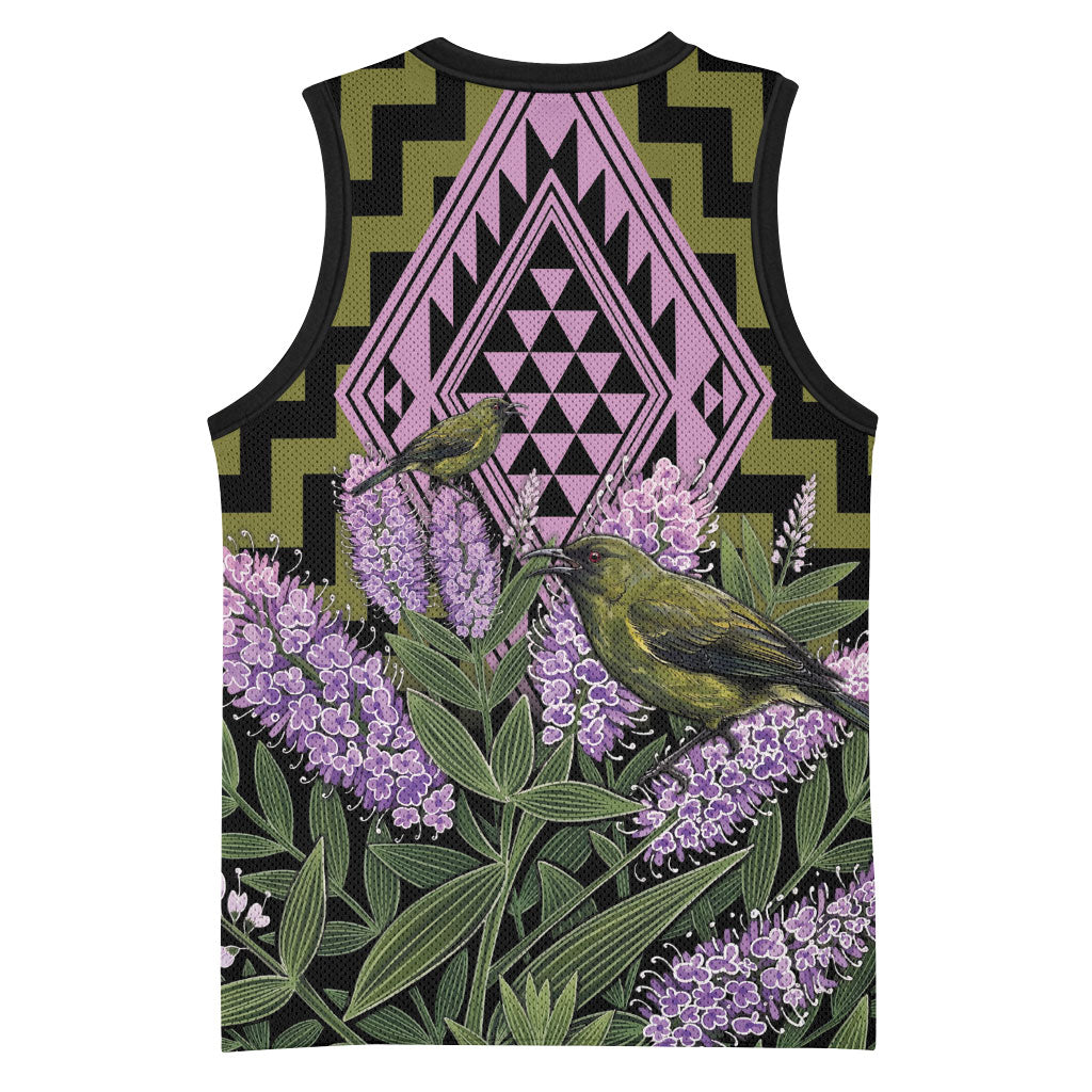 Rongoa Maori New Zealand Koromiko Basketball Jersey NZ Hebe Korimako Bellbird Poutama