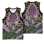Rongoa Maori New Zealand Koromiko Basketball Jersey NZ Hebe Korimako Bellbird Poutama