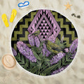 Rongoa Maori New Zealand Koromiko Beach Blanket NZ Hebe Korimako Bellbird Poutama