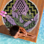 Rongoa Maori New Zealand Koromiko Beach Blanket NZ Hebe Korimako Bellbird Poutama