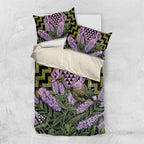 Rongoa Maori New Zealand Koromiko Bedding Set NZ Hebe Korimako Bellbird Poutama