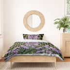 Rongoa Maori New Zealand Koromiko Bedding Set NZ Hebe Korimako Bellbird Poutama