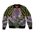 Rongoa Maori New Zealand Koromiko Bomber Jacket NZ Hebe Korimako Bellbird Poutama