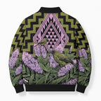 Rongoa Maori New Zealand Koromiko Bomber Puffer Jacket NZ Hebe Korimako Bellbird Poutama