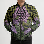 Rongoa Maori New Zealand Koromiko Bomber Puffer Jacket NZ Hebe Korimako Bellbird Poutama