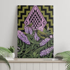 Rongoa Maori New Zealand Koromiko Canvas Wall Art NZ Hebe Korimako Bellbird Poutama