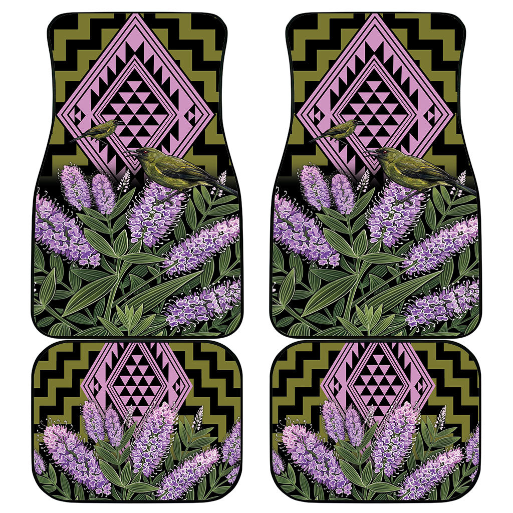 Rongoa Maori New Zealand Koromiko Car Mats NZ Hebe Korimako Bellbird Poutama