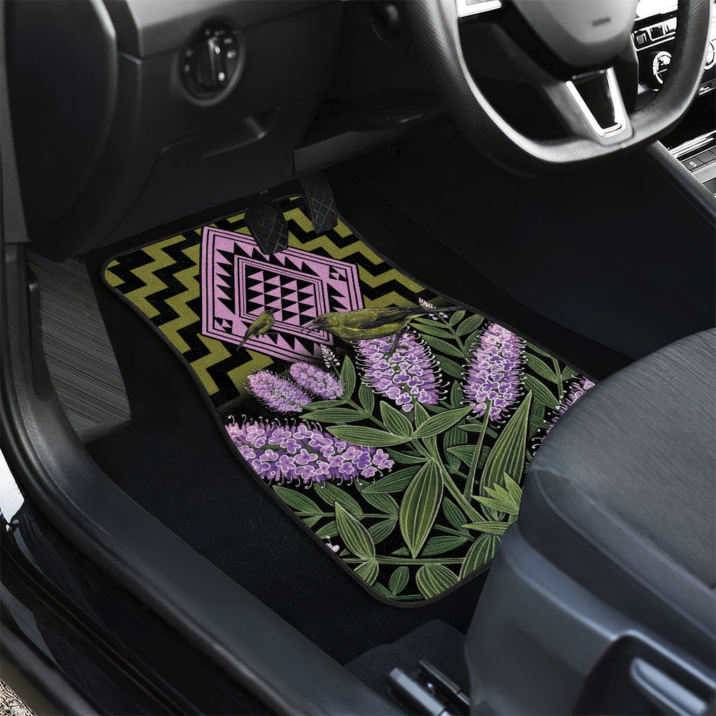 Rongoa Maori New Zealand Koromiko Car Mats NZ Hebe Korimako Bellbird Poutama
