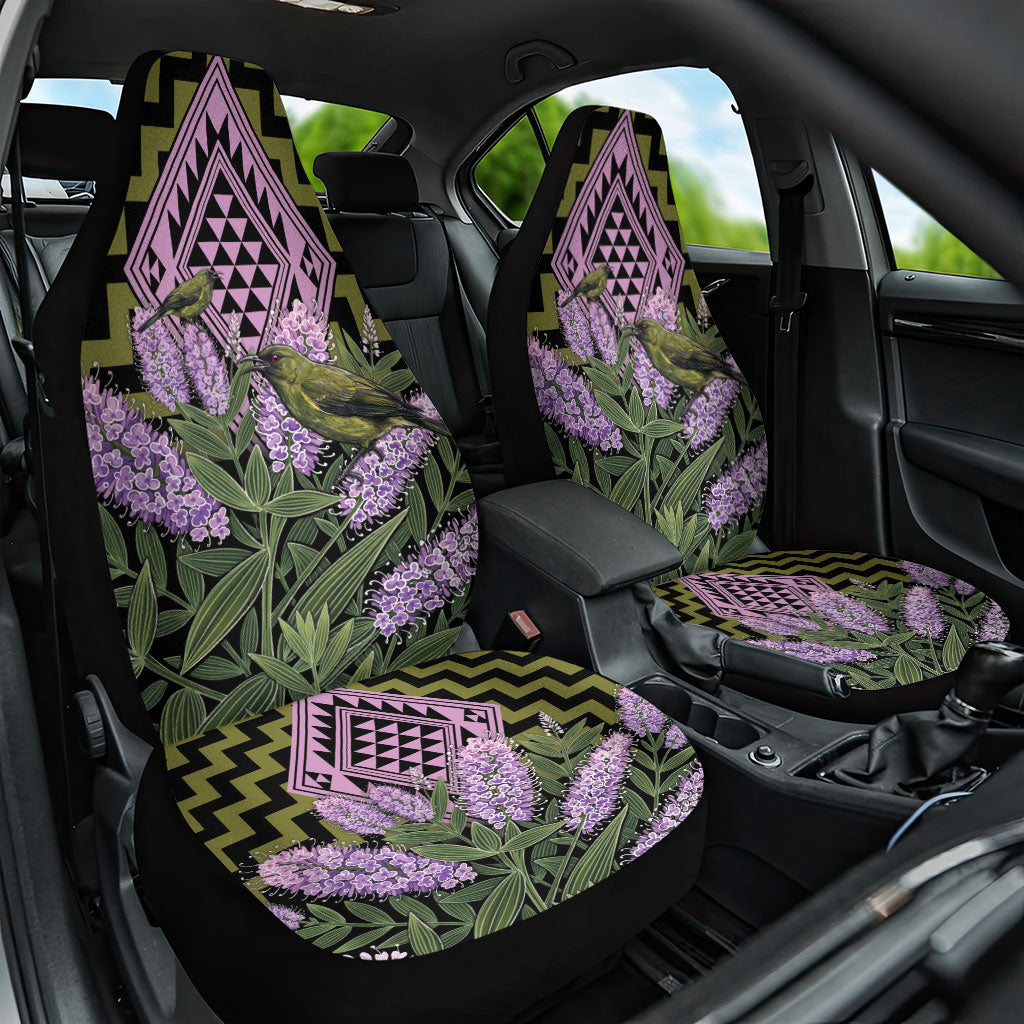 Rongoa Maori New Zealand Koromiko Car Seat Cover NZ Hebe Korimako Bellbird Poutama