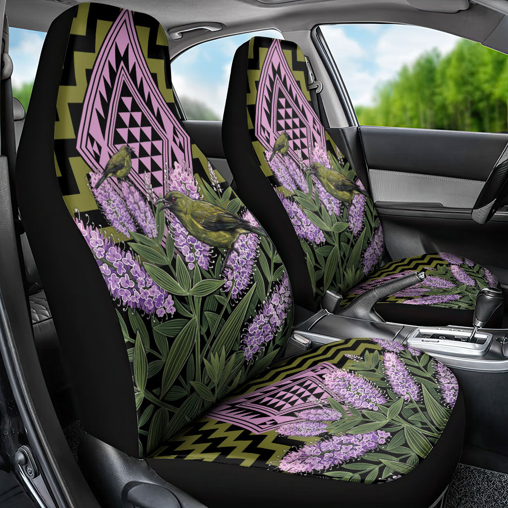 Rongoa Maori New Zealand Koromiko Car Seat Cover NZ Hebe Korimako Bellbird Poutama