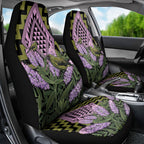 Rongoa Maori New Zealand Koromiko Car Seat Cover NZ Hebe Korimako Bellbird Poutama