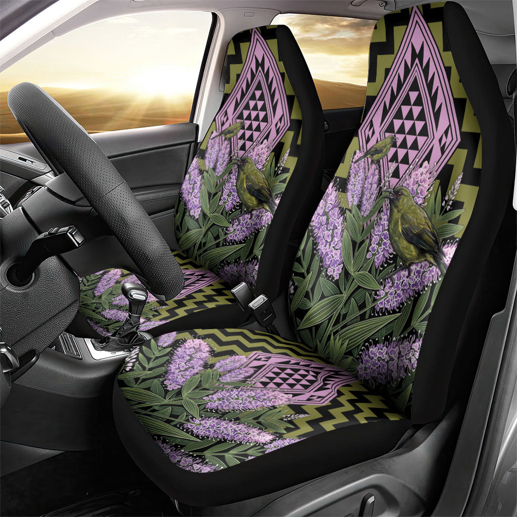 Rongoa Maori New Zealand Koromiko Car Seat Cover NZ Hebe Korimako Bellbird Poutama