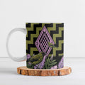 Rongoa Maori New Zealand Koromiko Ceramic Mug NZ Hebe Korimako Bellbird Poutama