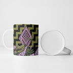 Rongoa Maori New Zealand Koromiko Ceramic Mug NZ Hebe Korimako Bellbird Poutama
