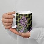 Rongoa Maori New Zealand Koromiko Ceramic Mug NZ Hebe Korimako Bellbird Poutama