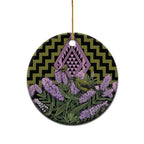 Rongoa Maori New Zealand Koromiko Ceramic Ornament NZ Hebe Korimako Bellbird Poutama