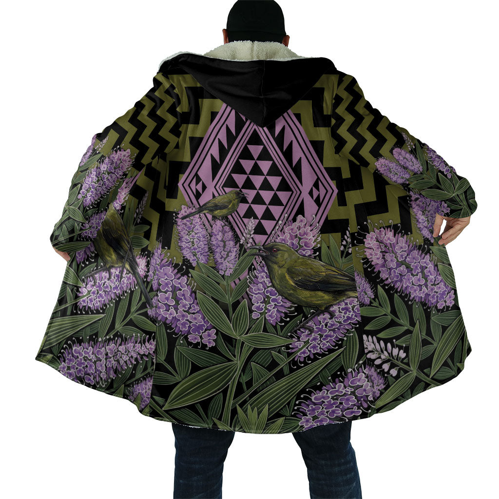 Rongoa Maori New Zealand Koromiko Cloak NZ Hebe Korimako Bellbird Poutama