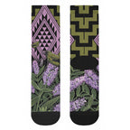 Rongoa Maori New Zealand Koromiko Crew Socks NZ Hebe Korimako Bellbird Poutama