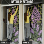 Rongoa Maori New Zealand Koromiko Door Cover NZ Hebe Korimako Bellbird Poutama