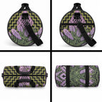 Rongoa Maori New Zealand Koromiko Duffle Bag NZ Hebe Korimako Bellbird Poutama