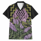 Rongoa Maori New Zealand Koromiko Hawaiian Shirt NZ Hebe Korimako Bellbird Poutama