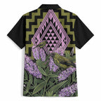 Rongoa Maori New Zealand Koromiko Hawaiian Shirt NZ Hebe Korimako Bellbird Poutama