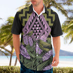 Rongoa Maori New Zealand Koromiko Hawaiian Shirt NZ Hebe Korimako Bellbird Poutama