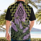 Rongoa Maori New Zealand Koromiko Hawaiian Shirt NZ Hebe Korimako Bellbird Poutama