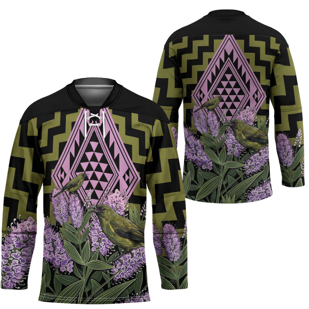 Rongoa Maori New Zealand Koromiko Hockey Jersey NZ Hebe Korimako Bellbird Poutama