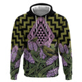 Rongoa Maori New Zealand Koromiko Hoodie NZ Hebe Korimako Bellbird Poutama