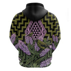 Rongoa Maori New Zealand Koromiko Hoodie NZ Hebe Korimako Bellbird Poutama